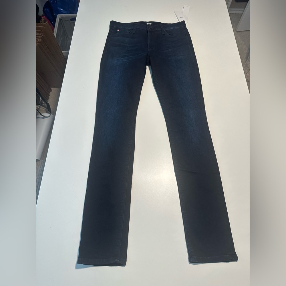 hudson shine midrise skinny blue jeans